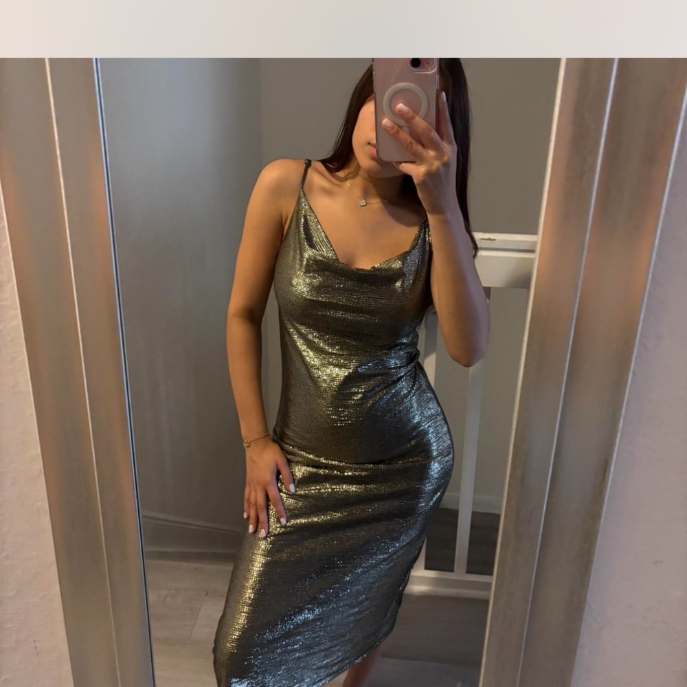 Elegant Metallic Dress